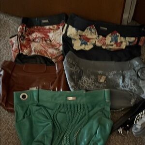 Stylish Handbag Collection - Brown, Green, Black, Gray